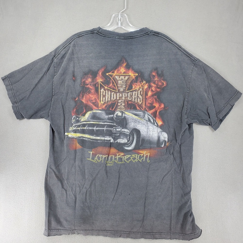 West Coast Choppers T-Shirt Mens XL Black VTG Jesse Who James Long Beach Biker